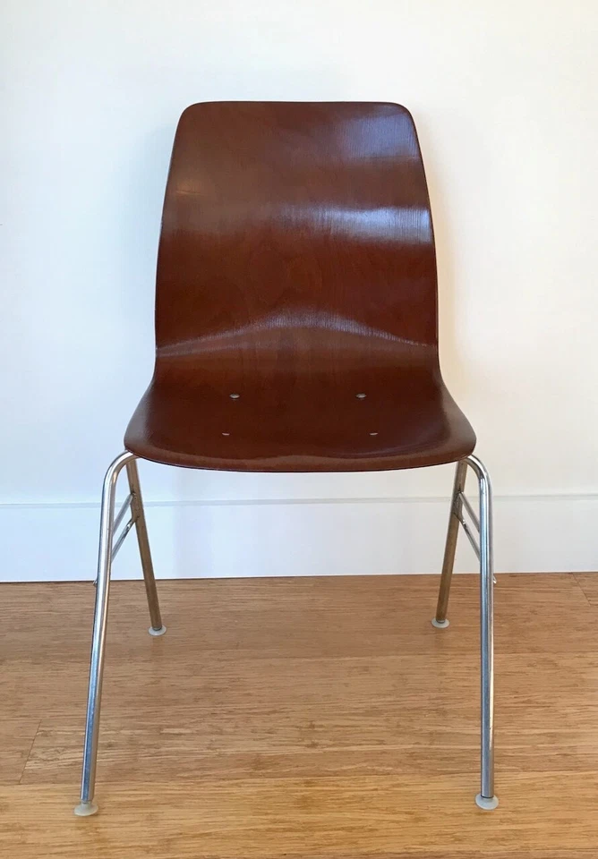 Silla auxiliar Mid Century moderna de los años 60 Pagholz Flotto moldeada de palisandro, Eames Foto 2 de 4