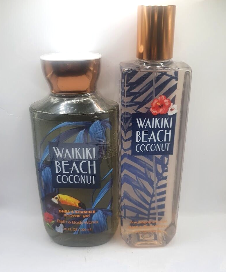 BATH AND BODY WORKS WAIKIKI BEACH COCONUT BODY MIST & WASH