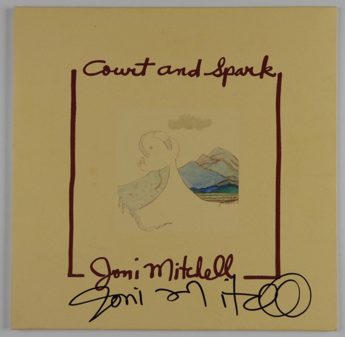 Joni Mitchell Autograph JSA Signed Record Vinyl Album Court and