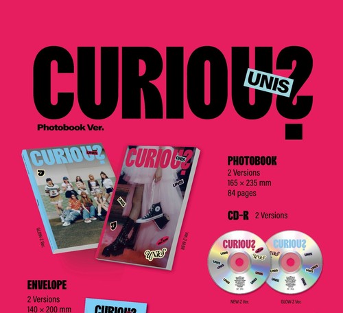 K-POP UNIS 1st Single Album CURIOUS CD+84p P.Book+2p Card+3ea Sticker+F.Poster - Imagen 2 de 7