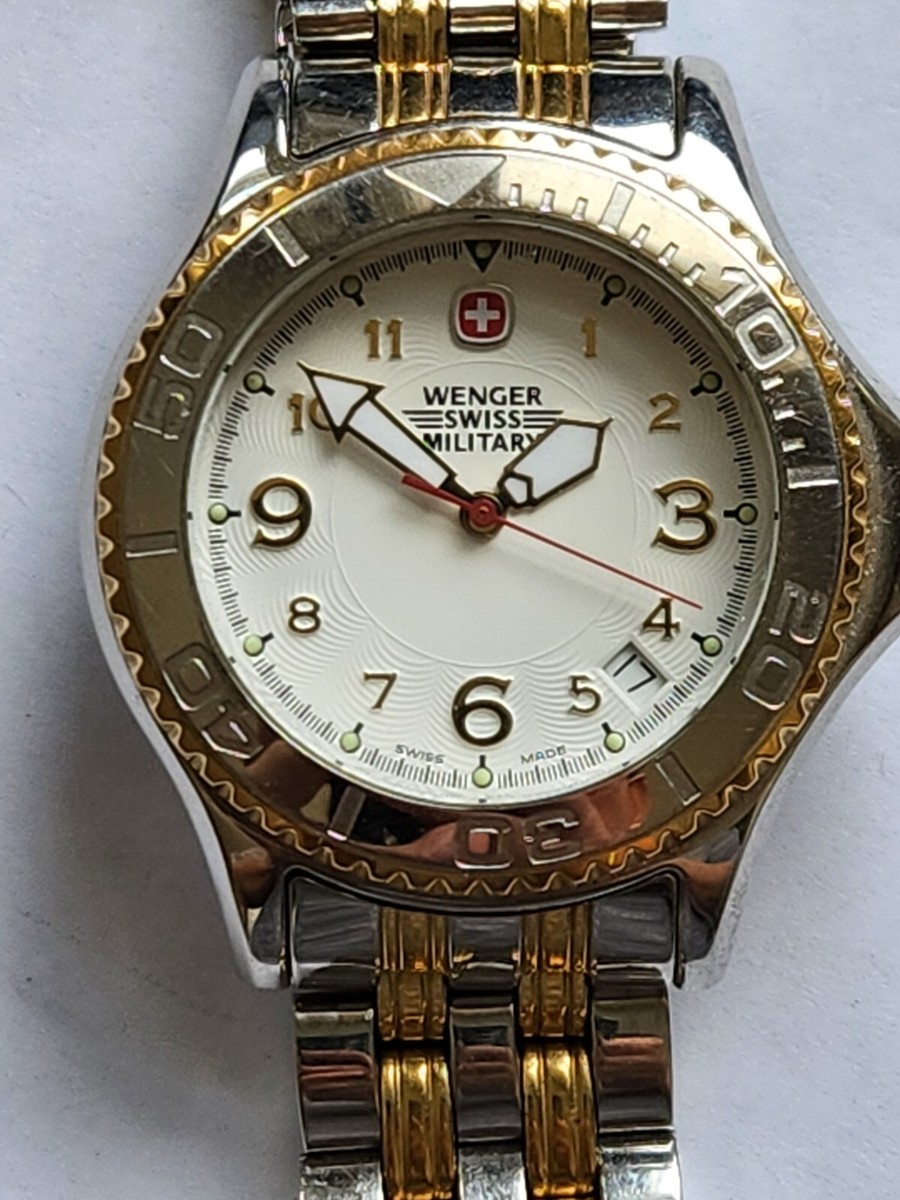 Wenger White Dial Two-Tone Date Swiss Quartz Watch-79085 | eBay