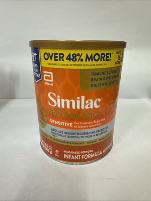 Similac 360 Total Care Milk-Based Powder Infant Formula+Iron. 30. 2Oz.