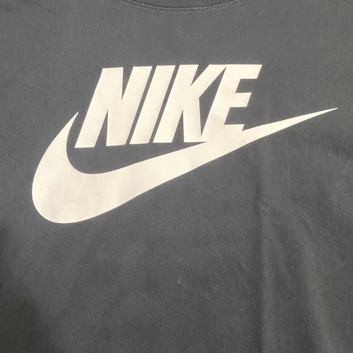 Nike Swoosh Sportswear Logo Men’s Black 2XL Long Sleeve Shirt Athletic Sport Gym - Picture 2 of 8