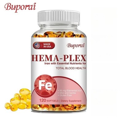 Hema-Plex Iron 120pcs -Supports Blood Circulation,Promotes Red Blood Cell Health