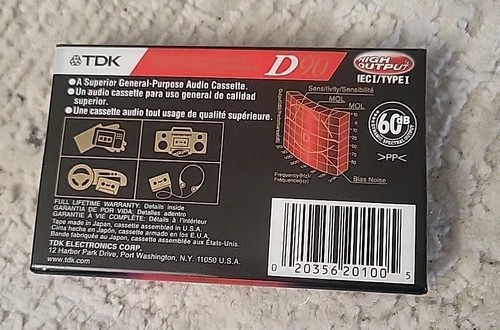 12 PACK -TDK D90 High Output IECI / Typ 1 Normalna pozycja Kasety audio - Zdjęcie 2 z 3