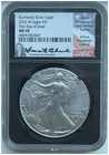 2022-W Silver Eagle - FDOI - BURNISHED - NGC MS70 - Cabral Signature