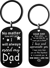 Father'S Day Keychain for Dad from Daughter Son, Sentimental Gift for Husband, B