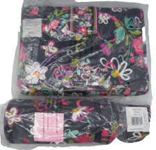 Vera Bradley Ribbons BOTTLE CADDY Pacifier Pod CHANGING PAD CLUTCH 3 Piece BABY