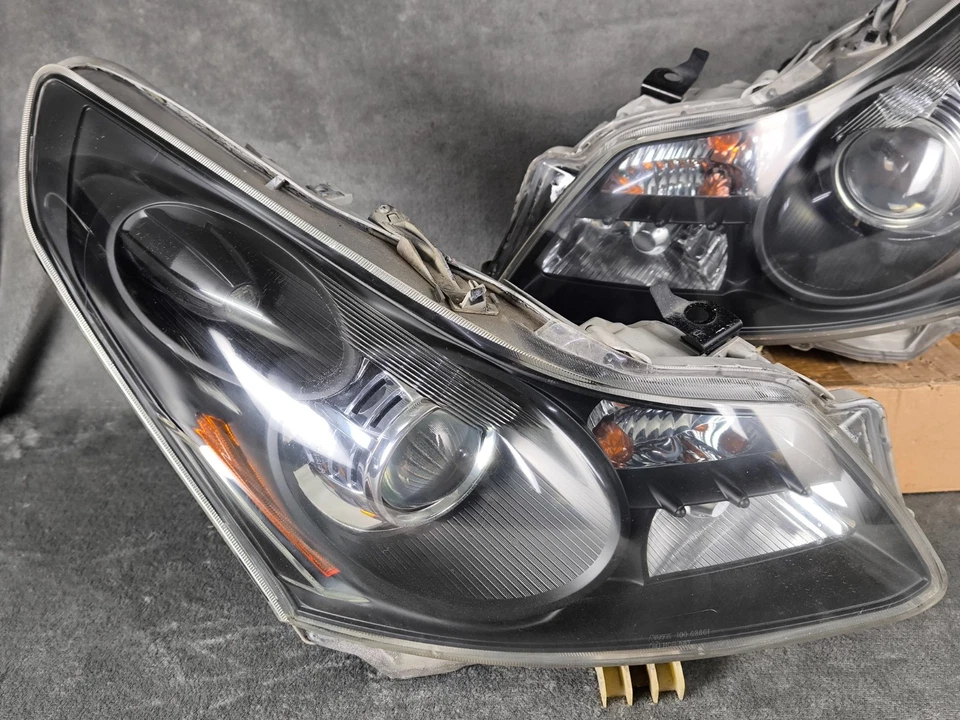 JDM NISSAN SKYLINE V36 INFINITI G35 KOUKI 黑色 HID SEDAN HEADLIGHT 2006-14 原始设备制造商 — 第 3/4 张图片