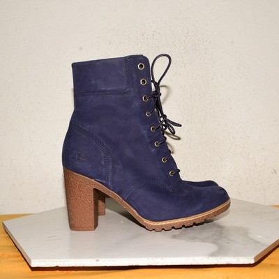 Timberland Glancy Boot Leather Blue Women US 9.5