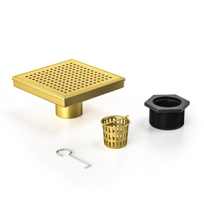 Bernkot Square Shower Drain 6 304 Stainless Steel Floor Drain Grid Drain