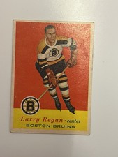 1957-58 Topps Larry Regan #6 Rookie Card RC Calder Winner VG++EX Boston Bruins