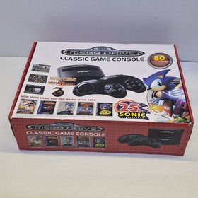 Boxed Sega Megadrive Console Mini Classic 80 Games 2 Wireless Controllers VGC