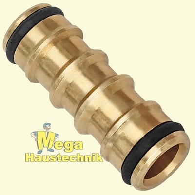 Doppelstecker Messing Verbindungsstück Stecksystem passt zu Gardena Easy Klick