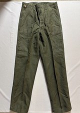 Vintage 60s OG-107 Military Sateen Vietnam Type 1 Trousers Baker Pants 31x31.5
