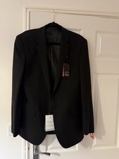 T M Lewin Black Size 38L Marino Wool