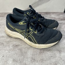 Asics Contend 8 Youth 5.5 Running Shoes Lace Up Sneakers Navy Green 1014A259