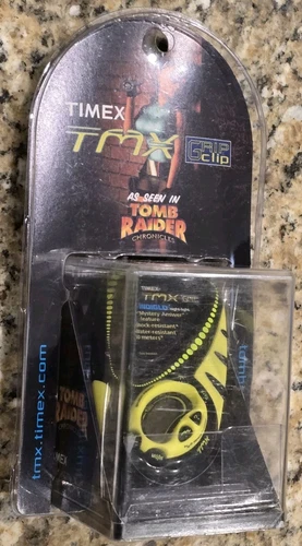 Timex TMX Grip Clip Carabiner Digital Watch Tomb Raider Laura Croft VTG NEW 
