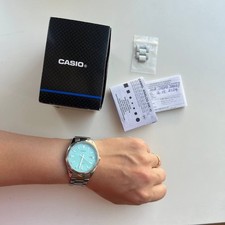 Tiffany Blue Casio MTP1302PD / 2784 analogue data window pox papers extra links