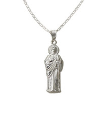 Collar Plata 925 Cadena de San Judas 18" Largo/San Judas 18” Largo - SN6