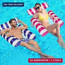 2 Pack Swimming Pool Inflatable Pool Floats Portable Floating Chair Bed for Trav