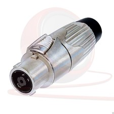 Neutrik NLT8FX STX 8 Pole Metal Female Speakon Connector. Silver. Solder Type