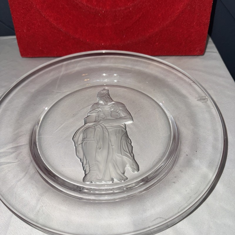 Danbury Mint MOSES by Michelangelo Collector Crystal Plate Limited Edition COA