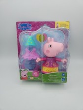 Peppa Pig Dress Up Figure Celebration Birthday New 7 Piece Set Clothes Party Hat