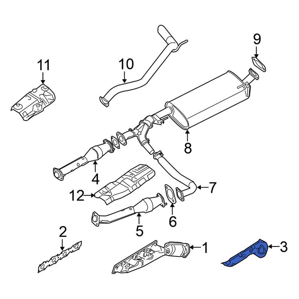 For Nissan Titan 2004-2015 Nissan 165907S010 Right Exhaust Manifold Heat Shield - Изображение 4 из 4