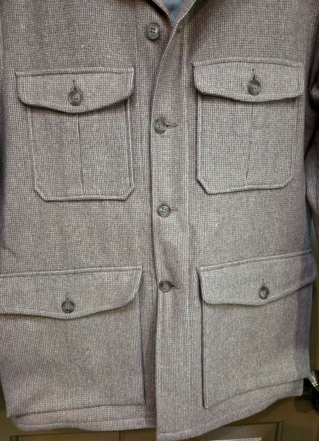 VINTAGE 50s Woolrich Mackinaw Cruiser Shacket Jacket Herringbone Wool USA Mens M - product detail image 8