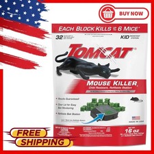 Mouse Mice Rat Killer 32 Blocks Bait Poison Rodent Station Trap Tomcat  Control