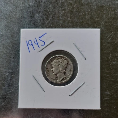 1945 Mercury Dime Silver 10C Circulated US Coin Business Strike Uncertified