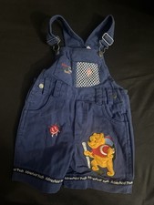 Vintage Rare Disney Winnie The Pooh Adventurer Denim Overalls 24 Months