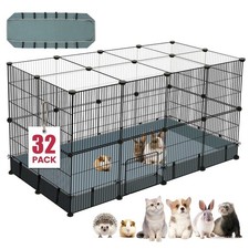 VISCOO 32 Panels Small Animal Playpen,47.5" x 23.7" x 31.5" Pet Playpen