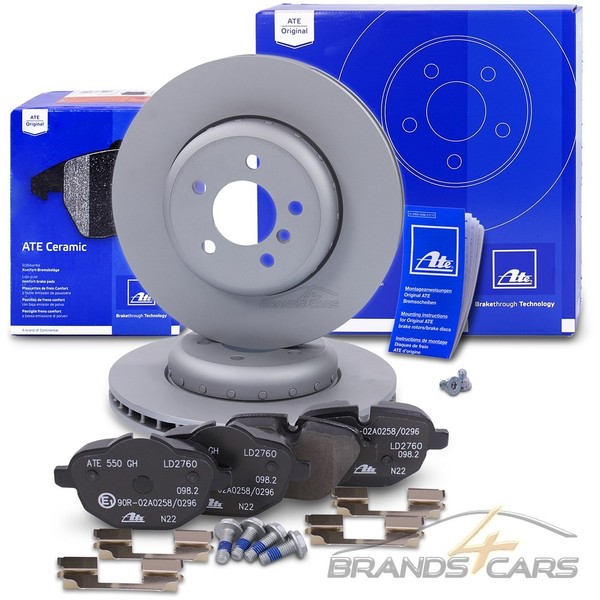 ATE Bremsscheiben Ø330 +Ceramic BremsbelÄGe Satz Hinten FÜR BMW 5-ER F10 F11-image