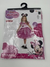 New In Bag Disney Jr Minnie Mouse Toddler Costume 2T With Ears
