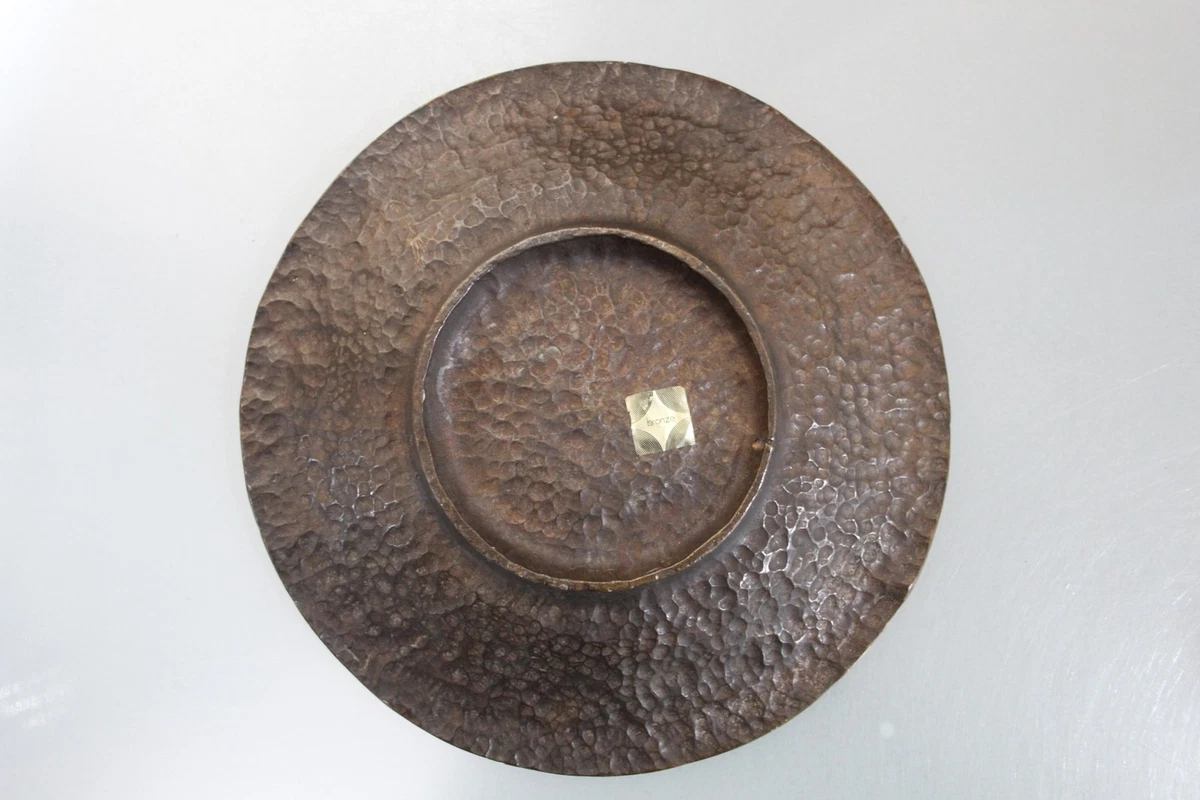 Vintage Zierteller Bronze Bronzeteller 2650Gramm 25cm Handgearbeitet