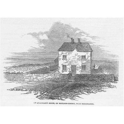 IRLAND McCormack's House on Boulagh Common Ballingarry - Antique Print 1848