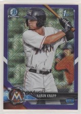 2018 Bowman Chrome Prospects Mega Box Purple Mojo Refractor /250 Aaron Knapp ib3