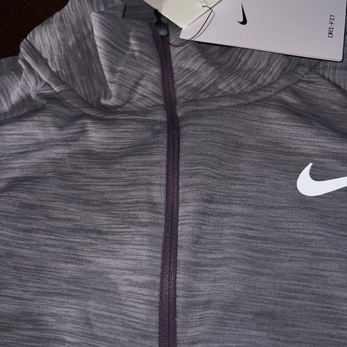 Nike Running Dri FIT Damen Sweatshirt Jacke Pullover 1/4 Zip Größe L grau - Bild 6 von 9