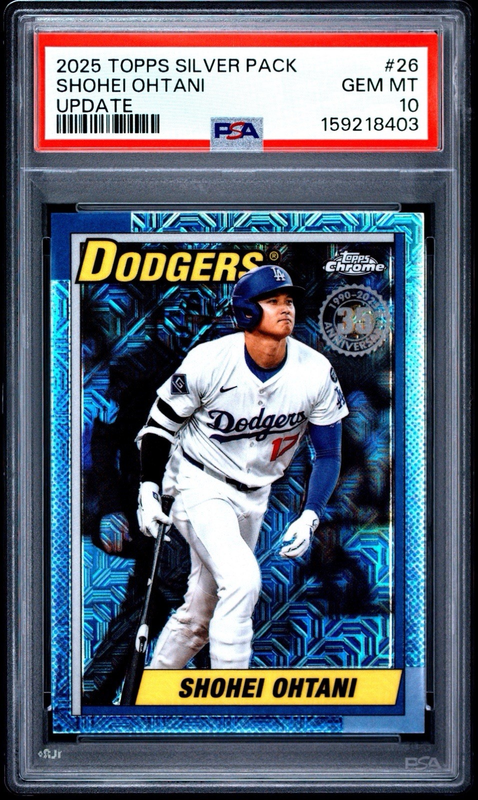 Shohei Ohtani PSA 10 2025 Topps Update Series - 1990 Chrome Silver Pack #U90C-26