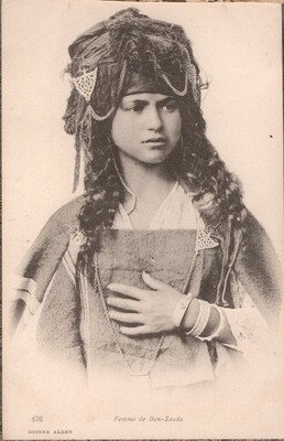 Algeria Woman of Bou Saada Vintage Postcard
