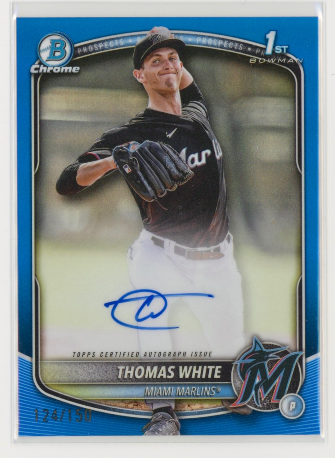 2025 Bowman Thomas White Chrome Blue Refractor Auto /150 - CPA-TW