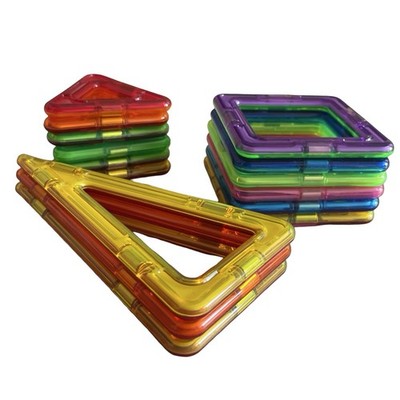 Lot 15 Magformers Magnetic Building Toy Construction Triangle Square Pieces STEM