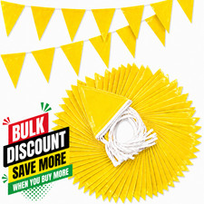 Multicolour Triangle Bunting Banner Flags PVC Outdoor Garden Party Decor 20-100m