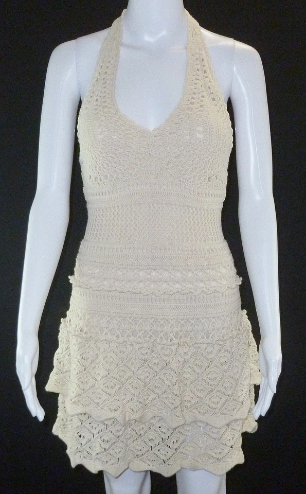 Moda International Women's Cream Halter Mini Dress Victoria’s Secret SZ S Y2K - Image 2 of 4