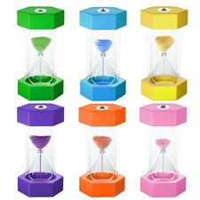 FOYOTO Hourglass Sand Timer for Kids, 1/3/5/10/15/30 Minutes Large Multicolor