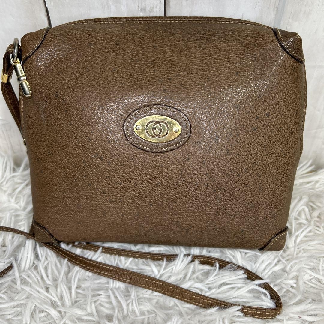 Vintage Gucci GG Interlocking Leather Shoulder Bag Pre-Owned