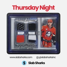 2024 UPPER DECK THE CUP CUTTER GAUTHIER FOUNDATIONS QUAD JERSEY ROOKIE RC /99