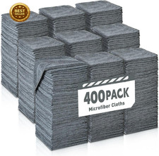 Gray Microfiber Cleaning Cloths Bulk Pack-400 Pack, Microfiber Towels Bulk